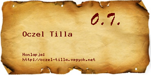 Oczel Tilla névjegykártya
